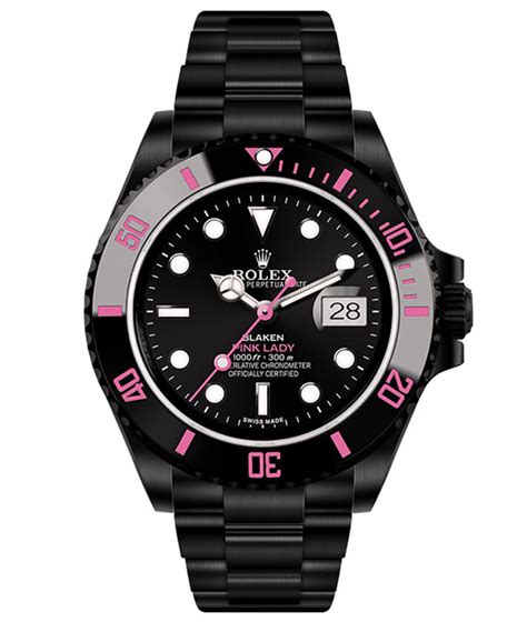 rolex blaken pink|rolex blaken submariner price.